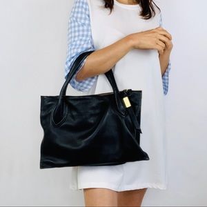 Foley + Corinna​ Black Leather Frame Satch…